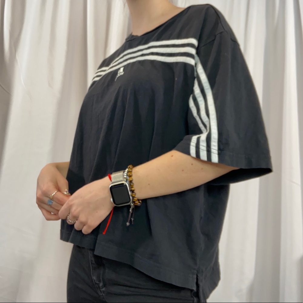 Adidas cropped tri-stripe crop top XL - Picture 2 of 16
